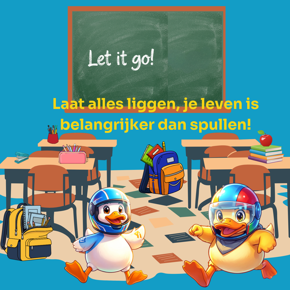 Let it go! Laat alles liggen, je leven is belangrijker dan spullen.