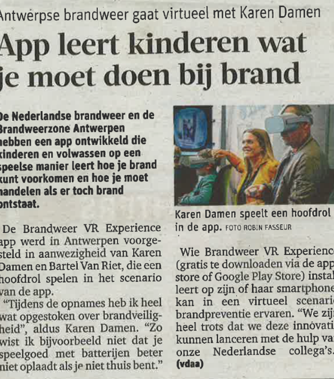 VR bij het Brandweer Informatie Centrum